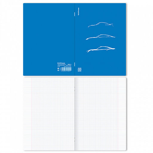 Цена за 3 шт. Тетрадь общая ученическая с пластиковой обложкой на скобе ErichKrause Mirage, синий, А4, 48 листов, клетка_MIX-PACK  фото 6
