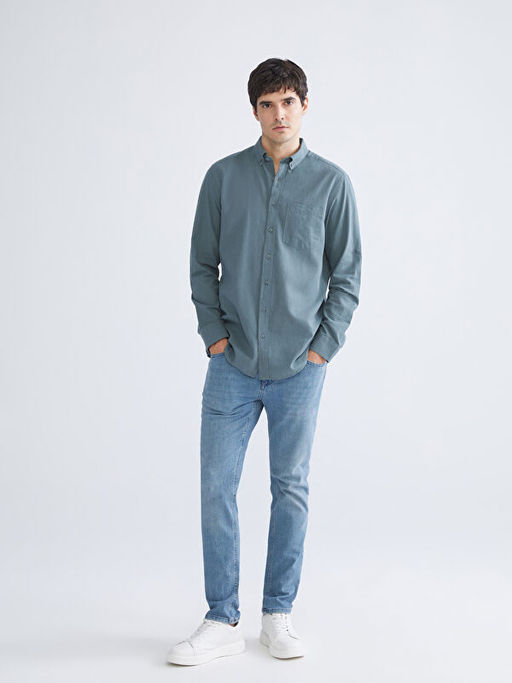 Regular Fit Uzun Kollu Poplin Erkek G?mlek