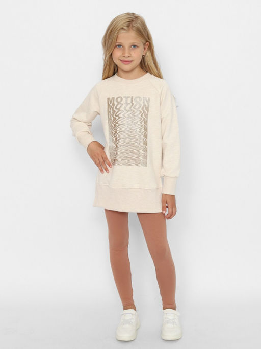 CRB wear/CWJG 70450-33-390 Брюки модель легинсы для девочки,коричневый/Ex.Cherubino  фото 3