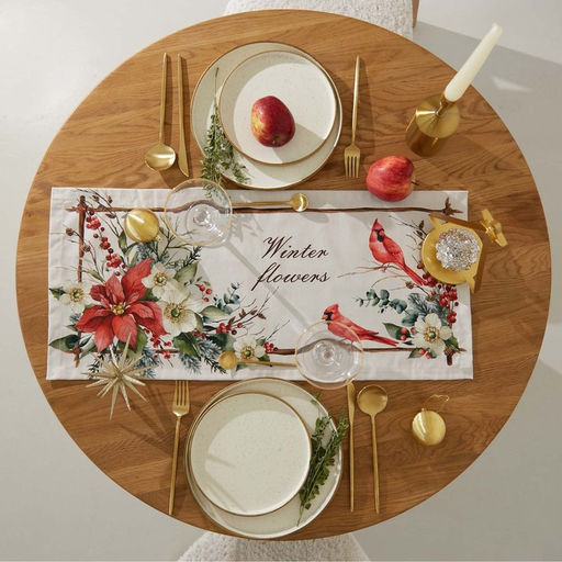 Дорожка Этель Пуансетия 30х70 см, 100% хлопок, саржа 190 г/м2  фото 5