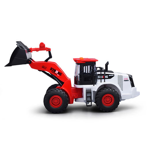 Трактор "Бульдозер" (свет, звук) в коробке (красный)