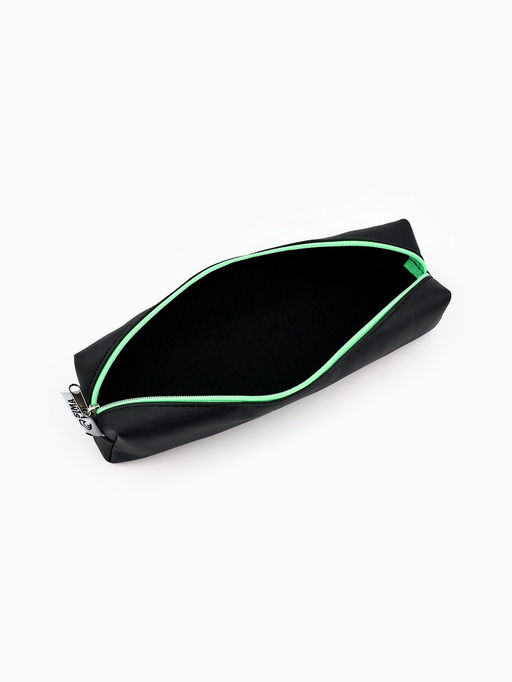 Пенал школьный, искусственная кожа«Черный»19×8×3 см