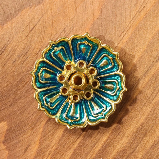 Подставка для благовоний TAKE IT EASY Лотос малый, эмаль синий