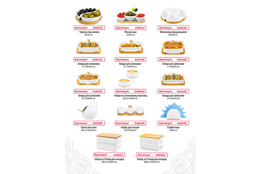 Набор суповых тарелок 2 пр. 22,5*22,5*3 см 300 мл Розы - Elan gallery фото 34