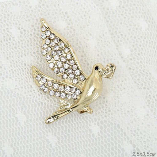 Брошь Голубь / 3081 /уп 24/ - ГалеонТрейд фото 3