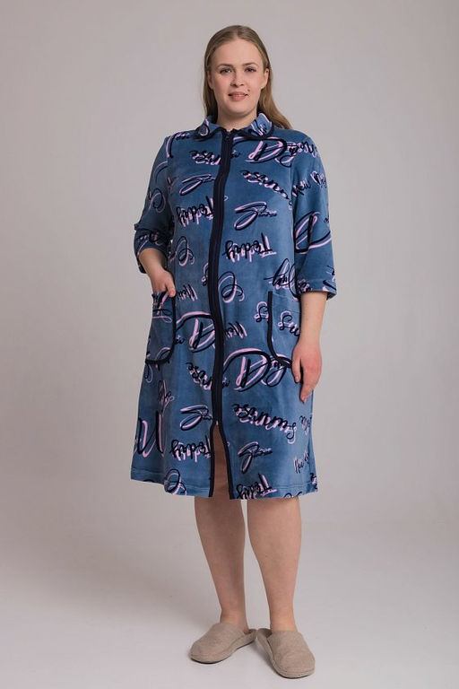 Халат М325337ср синий/розовый