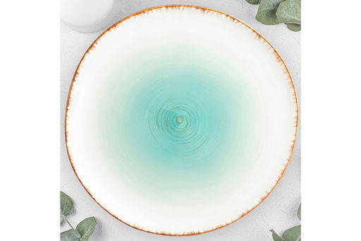 Тарелка обеденная 26,5*26,5*2,5 см Кантри бирюзовая - Elan gallery фото 2