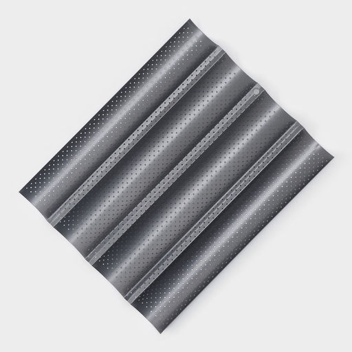 Форма для выпечки Доляна Багет, 38?31?2.5 см, перфорированная, антипригарное покрытие фото 4