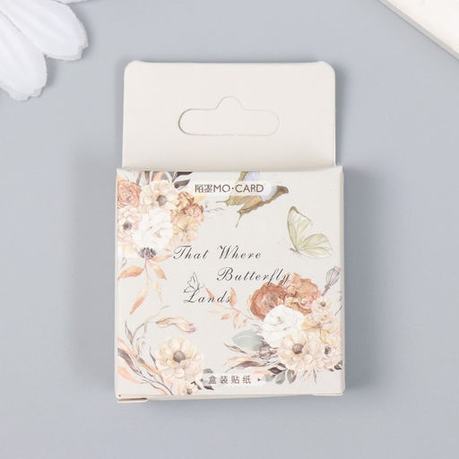 Наклейки для творчества Цветы и бабочки набор 46 шт 4,4х4,4х1,1 см - Simaland фото 4