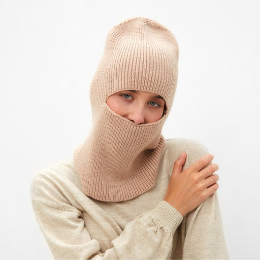 Цена за 2 шт. Балаклава женская MINAKU, размер one size 52-58, кофе