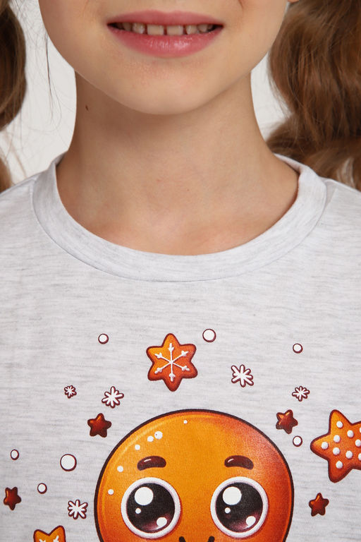 Пижама для девочки ПД-019-073 Кот Новый год