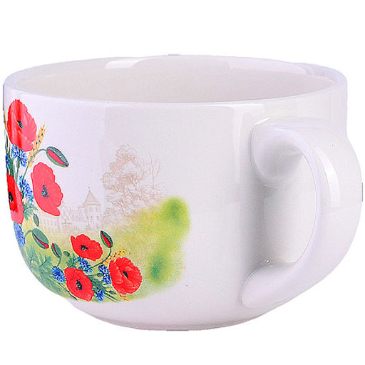 60275 Кружка-супница 550мл Цветущие Маки доломит LR (х36) - Mayer&boch фото 2