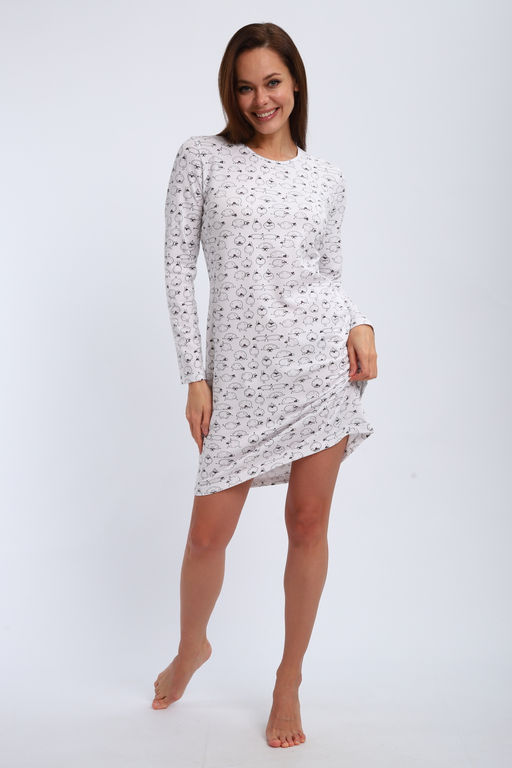 Ночная сорочка длинный рукав из кулирки Соня овечки
