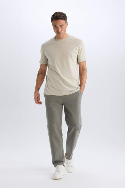 Regular Fit Normal Kesim Yazl?k Pamuklu Jogger Pantolon - Defacto фото 3
