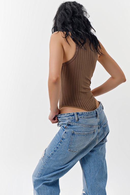 Боди трикотажное серо-голубое - Fly фото 27