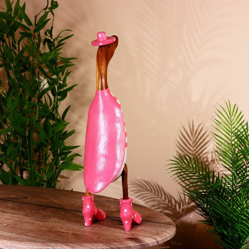 Сувенир «Утка в розовом», 50 см, дерево