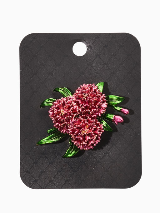 Брошь "Цветы Астры", цвет розово-фиолетовый в золоте