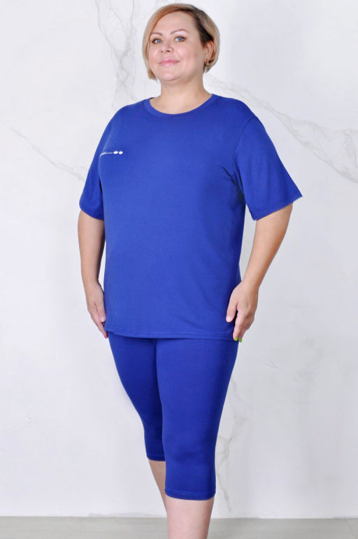 Арт. 5624 Костюм с бриджами 50-58 (5 шт) Цвет:верх- ультрамарин, низ- ультрамарин