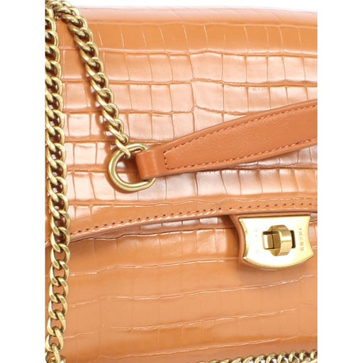 Сумка женская искусственная кожа DJ-7002-2-CARAMEL, 2отд, плечевой ремень (цепочка), карамель SALE 255996 - Adelia фото 4