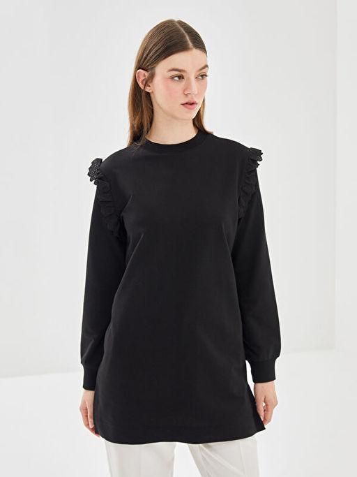 Bisiklet Yaka Kad?n Sweatshirt Tunik