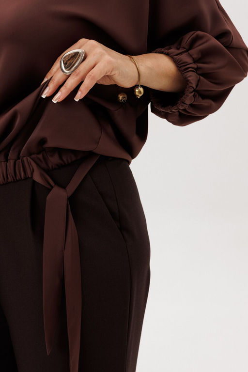 Блуза ANELLI 1662 бельгийский шоколад  фото 6