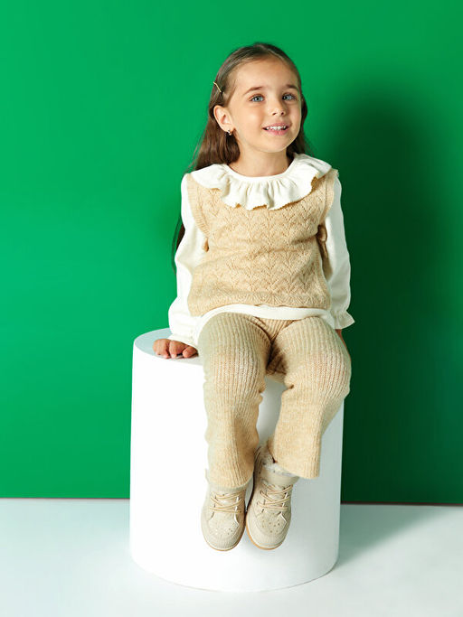 Bisiklet Yaka Uzun Kollu K?z Bebek 3l? Tak?m - Waikiki фото 2