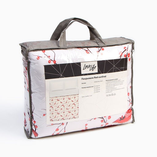 Покрывало LoveLife евро Red cardinal 200*2105см, микрофайбер, 100% п/э  фото 4