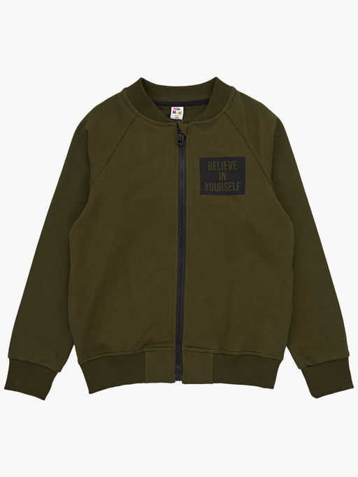 Спортивный костюм для девочки на молнии UD 7728 зелен-хаки - Mini maxi фото 16