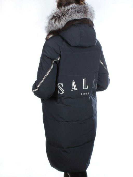 CU-19056 DK. BLUE Пальто женское зимнее CUTEELF (200 гр. холлофайбера) - Фабричный китай фото 6