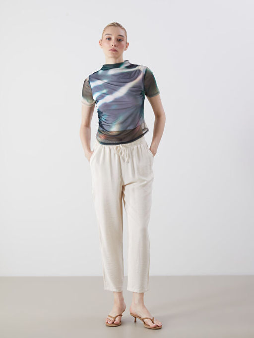 Beli Lastikli Havu? Kesim Kad?n Pantolon