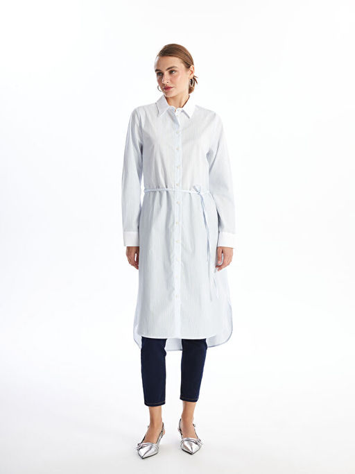 ?izgili Oversize Kad?n G?mlek Tunik