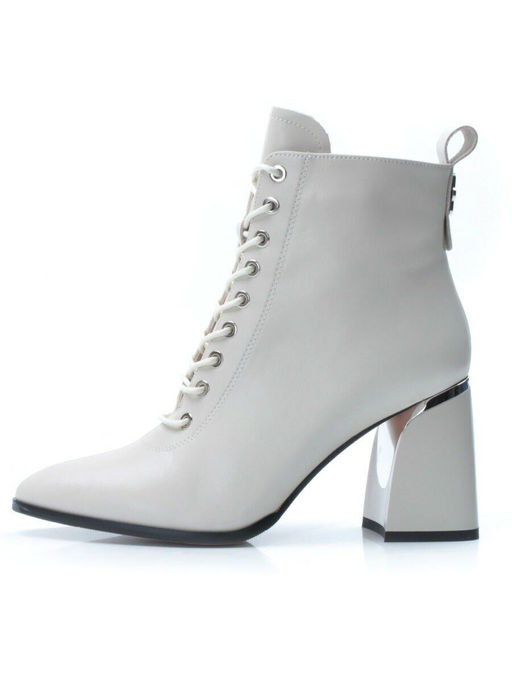 PCS125-2 BEIGE Ботинки демисезонные женские (натуральная кожа, байка) - Фабричный китай фото 8