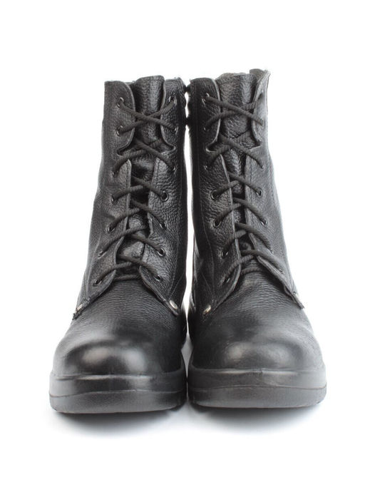 05-9005 BLACK Ботинки зимние мужские (натуральная кожа, искусственный мех)