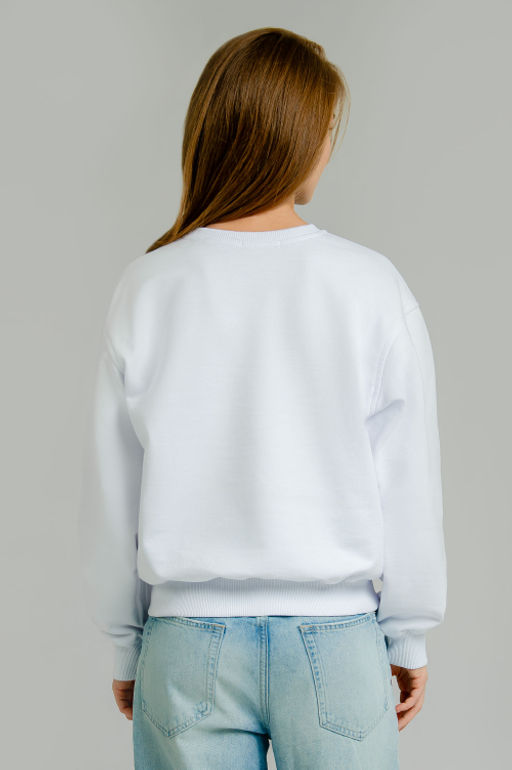 Арт. 15129 Свитшот женский 42-50 (5 шт) Цвет:белый - Калинка фото 4
