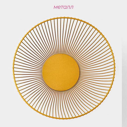 Фруктовница Доляна «Империя», 24.5×24.5×14 см, золотая