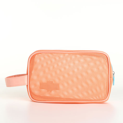 Косметичка на молнии сетчатая, с ручкой, Best, оранжевая - Simaland фото 2