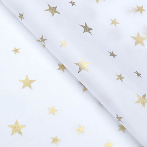 Цена за 20 шт. Бумага упаковочная тишью, новогодняя упаковка Звезды,50 х 66 см. - UPAK LAND фото 2