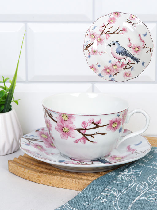 Чайная пара 2 предмета 270 мл тонкостенный / LY-2496 / в подарочной упаковке - Галеонтрейд фото 2