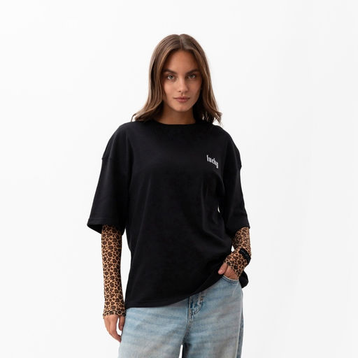 Футболка женская MIST Lucky, размер L-XL, чёрная