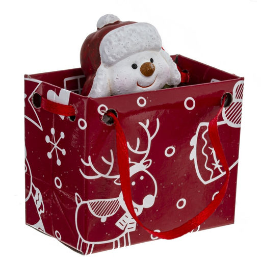 Фигурка декоративная "Снеговик" / "Пингвин" (блок 24шт), L3,5 W3 H6,5 см, 6в.