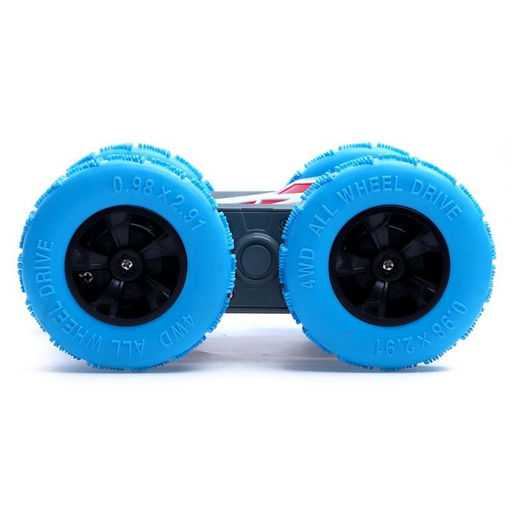 Машина-перевёртыш радиоуправляемая Трюкач, работает от аккумулятора, цвет синий - Simaland фото 2