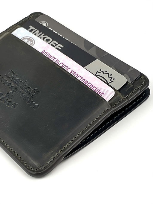 Мужской кожаный кардхолдер (кредитница) Dierhoff Д 6026-923/Р - Sergio valentini фото 2