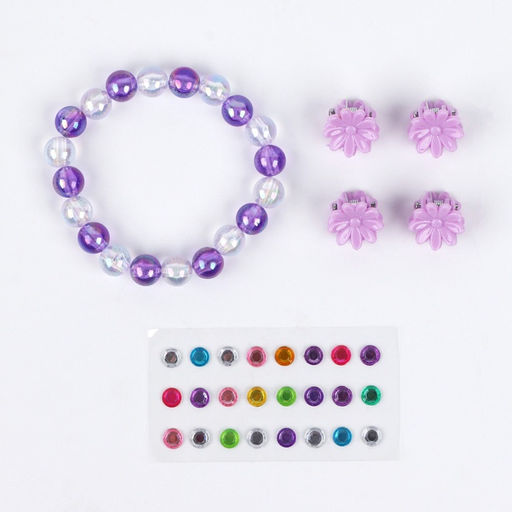 Детские накладные ногти «Радужный Единорожка», 12 шт., набор с браслетом и заколками