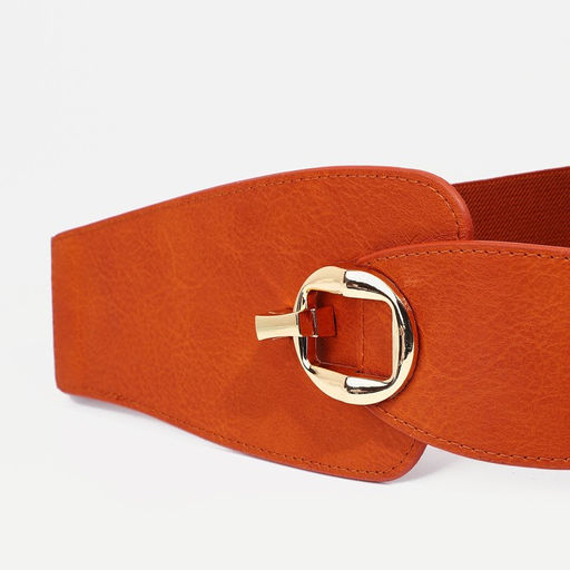 Ремень женский, ширина 6-10 см, на резинке, пряжка металл, цвет рыжий - Simaland фото 2