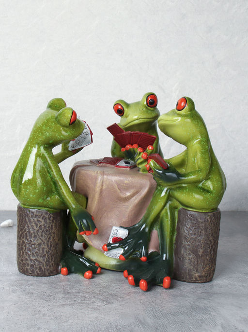 Фигурка Лягушки картежники 13 см / YX39025 /уп 12/ - Галеонтрейд фото 2