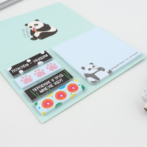 Книжка стикеров Панда, 5 блоков, 30 листов. - Artfox фото 4