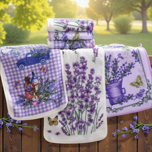 Кухонное полотенце - салфетка из микрофибры, размером 25х50 см, Лаванда - Zebo фото 3