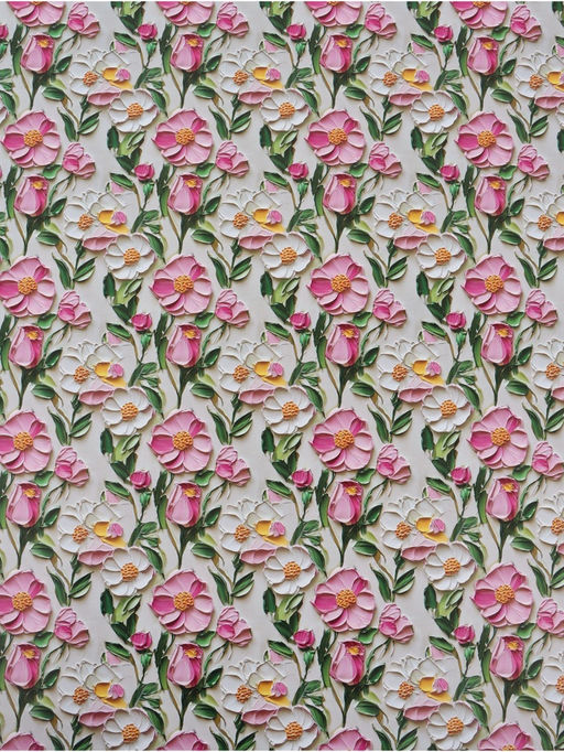 Цена за 10 шт. Бумага упаковочная глянцевая «Цветочная поляна», 70 × 100 см