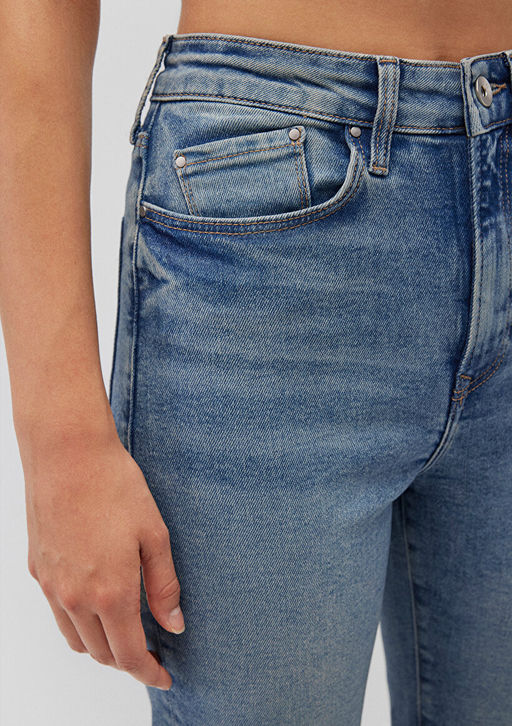 Star Gold Shape Puslu Indigo Mavisi Jean Pantolon