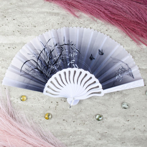 Веер 23 см / 622-8 /уп 12/600/ микс, пластик, полиэстер - Галеонтрейд фото 5